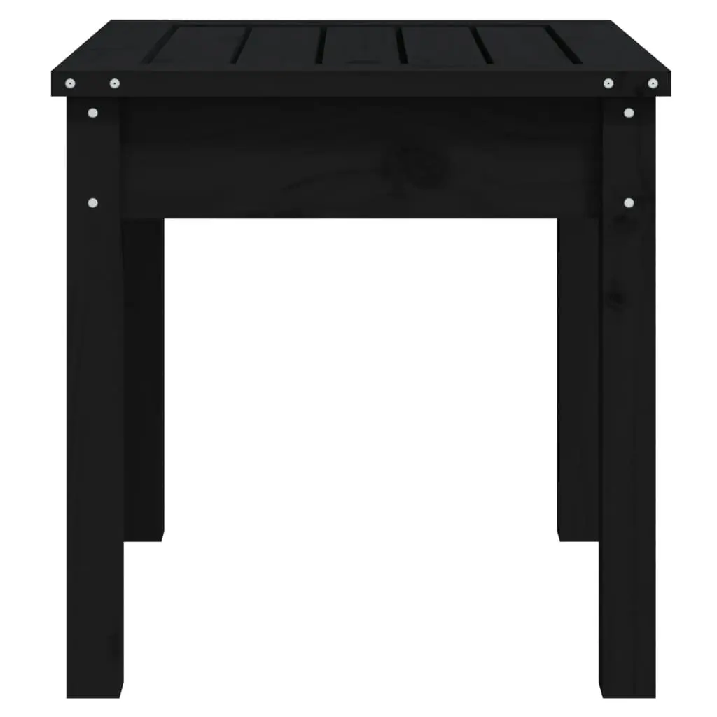 Garden Bench Outdoor Seating Black Solid Pine Wood Patio Furniture Balcony