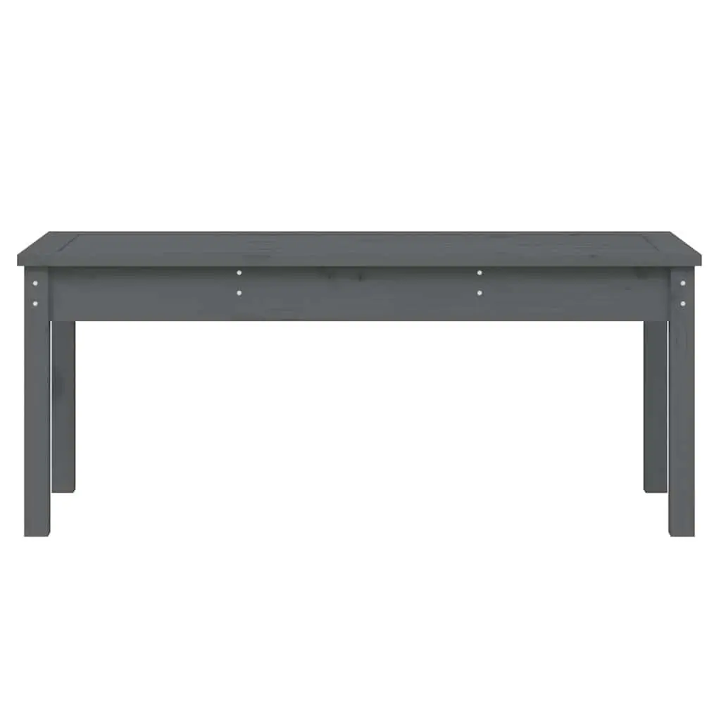 Outdoor Garden Bench Grey Wooden Patio Seating Furniture Backyard 109x44x45cm