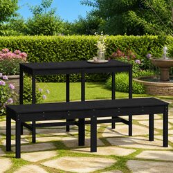 Specifications of Black Wooden 2-Seater Garden Bench