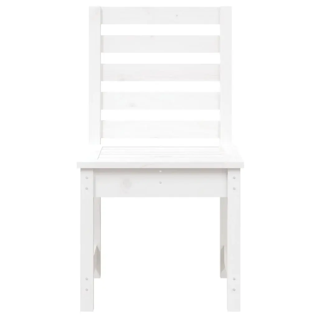 Outdoor Garden Chairs 2 Piece White Solid Wood Pine Patio Seating