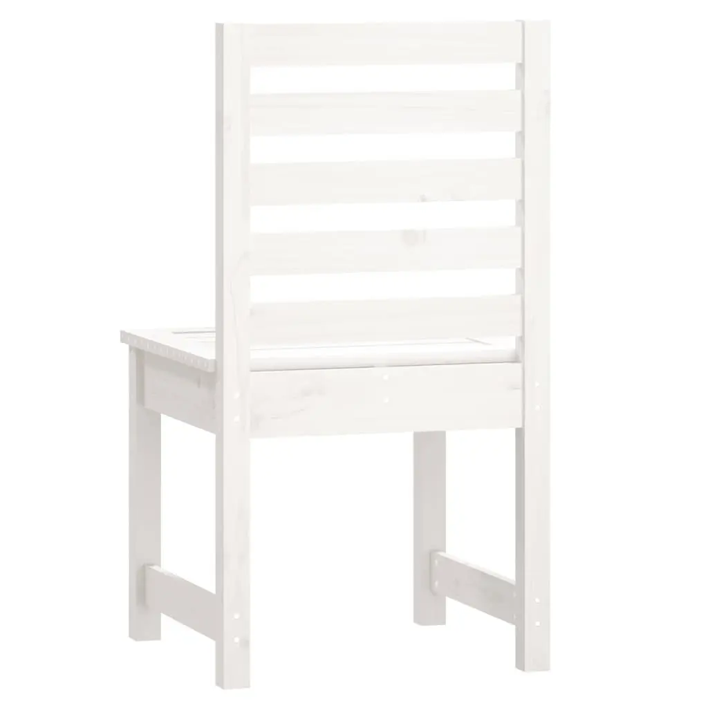 Outdoor Garden Chairs 2 Piece White Solid Wood Pine Patio Seating