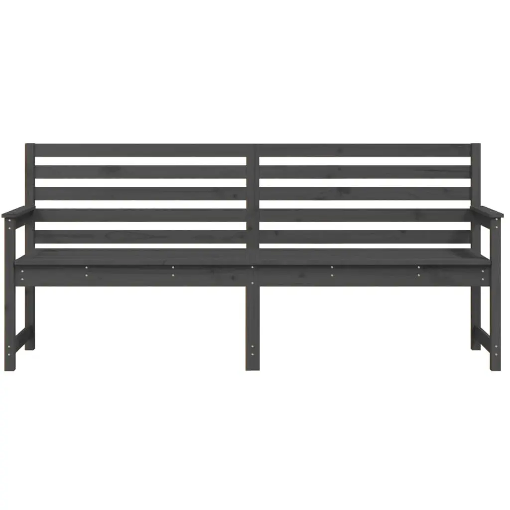 Garden Bench Outdoor Wooden Seating with Armrests and Backrest 203.5 x 48 x 91.5 cm