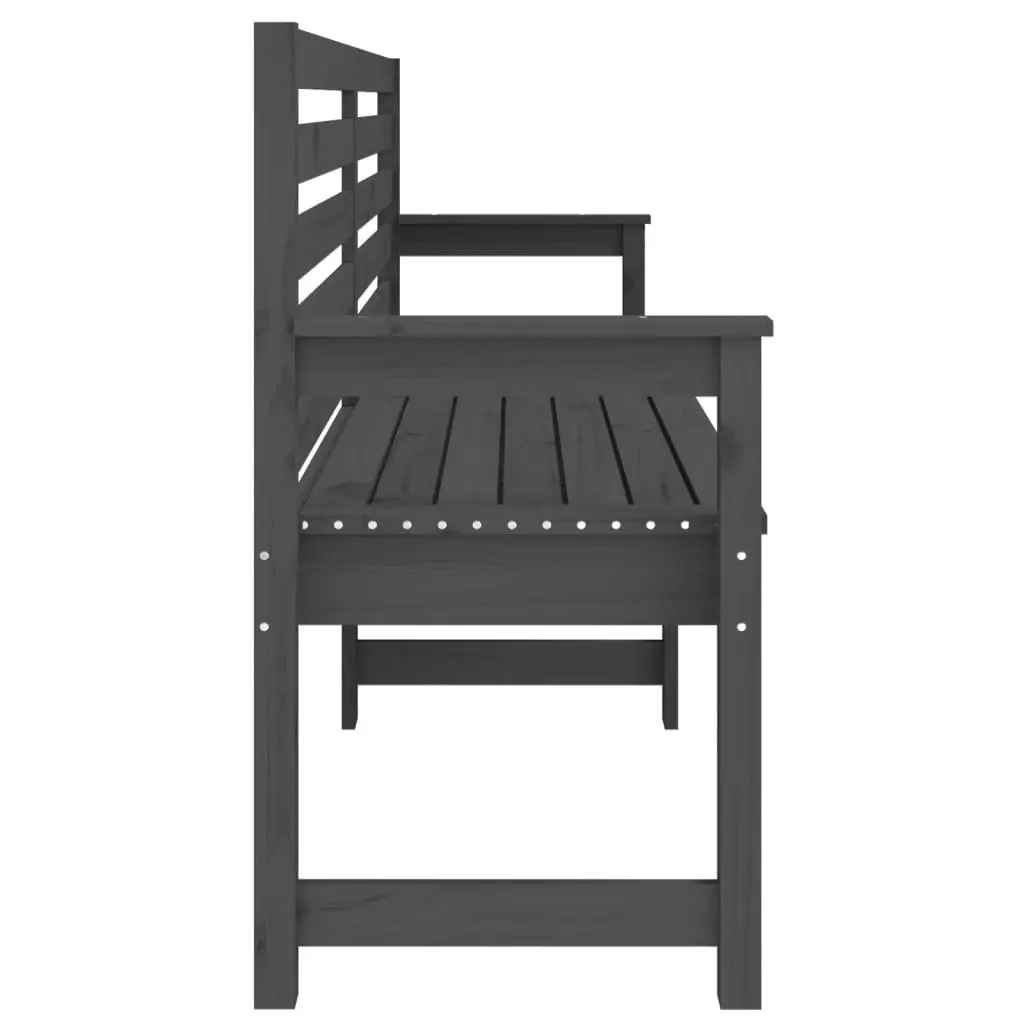 Garden Bench Outdoor Wooden Seating with Armrests and Backrest 203.5 x 48 x 91.5 cm