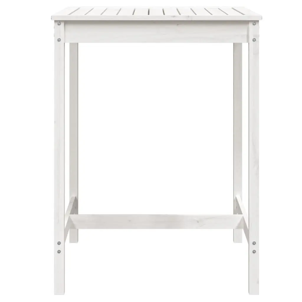 Garden Table White 82.5x82.5x110 cm Solid Wood Pine Outdoor Patio Furniture