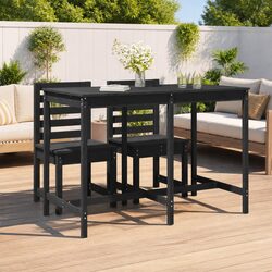 Garden Table Specifications: Grey Solid Pine Wood