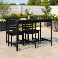 Dimensions and Features of Black Wooden Garden Table