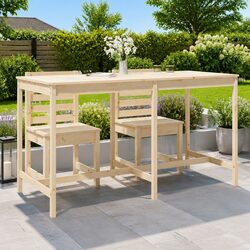 Solid Pine Garden Table: Dimensions and Materials Listed