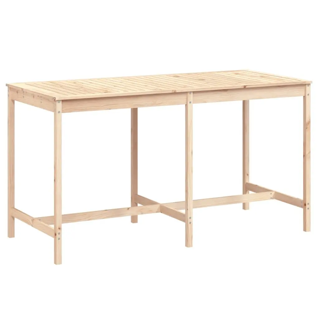 Solid Wood Pine Garden Table Outdoor Patio Furniture Brown 203.5x90x110cm