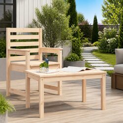 Dimensions: 82.5x50.5x45 cm Pine Wood Outdoor Table