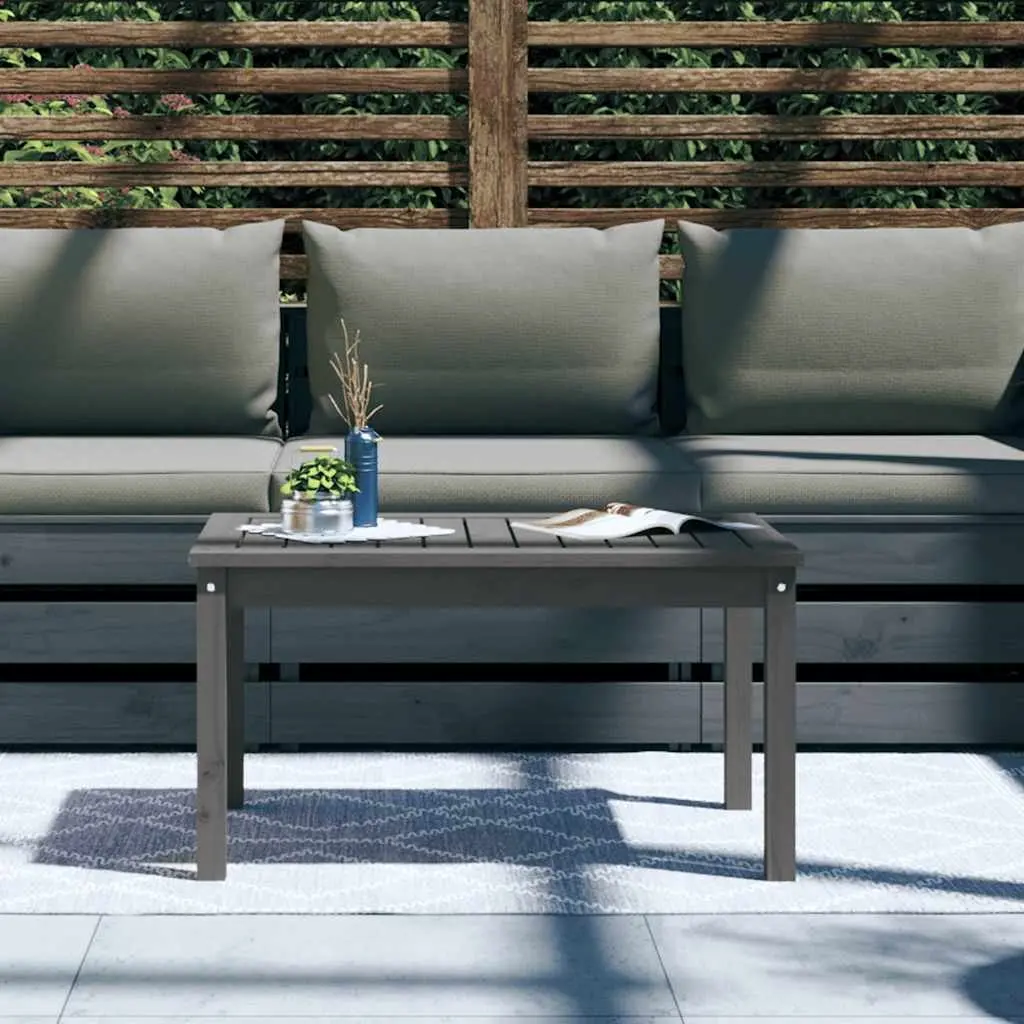 Garden Table Grey 82.5x50.5x45cm Outdoor Patio Dining Furniture Wood