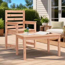 Solid Douglas Wood Garden Table - Dimensions: 82.5x50.5x45 cm