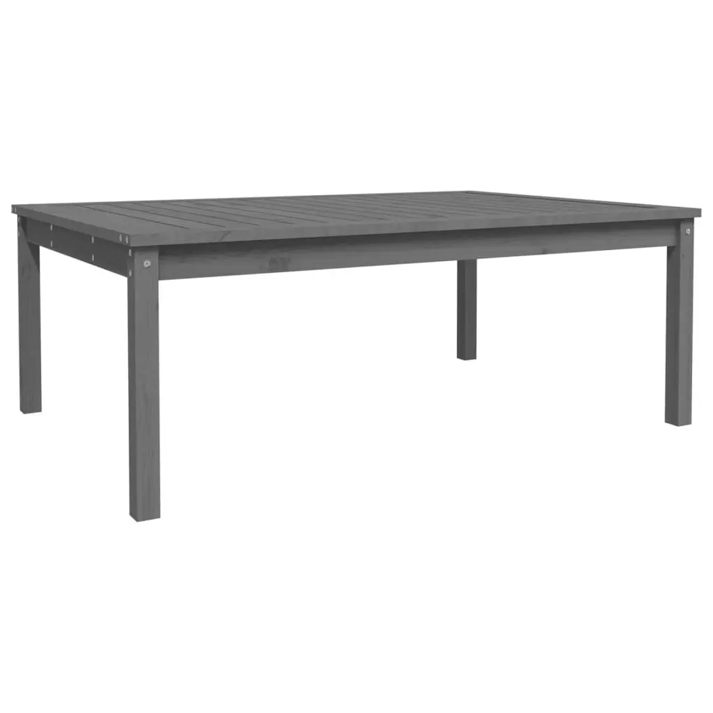 Garden Dining Table Outdoor Use Solid Wood Pine Grey 121x82.5x45cm