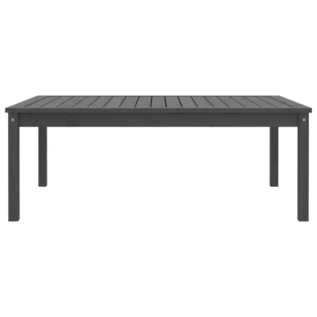 Garden Dining Table Outdoor Use Solid Wood Pine Grey 121x82.5x45cm