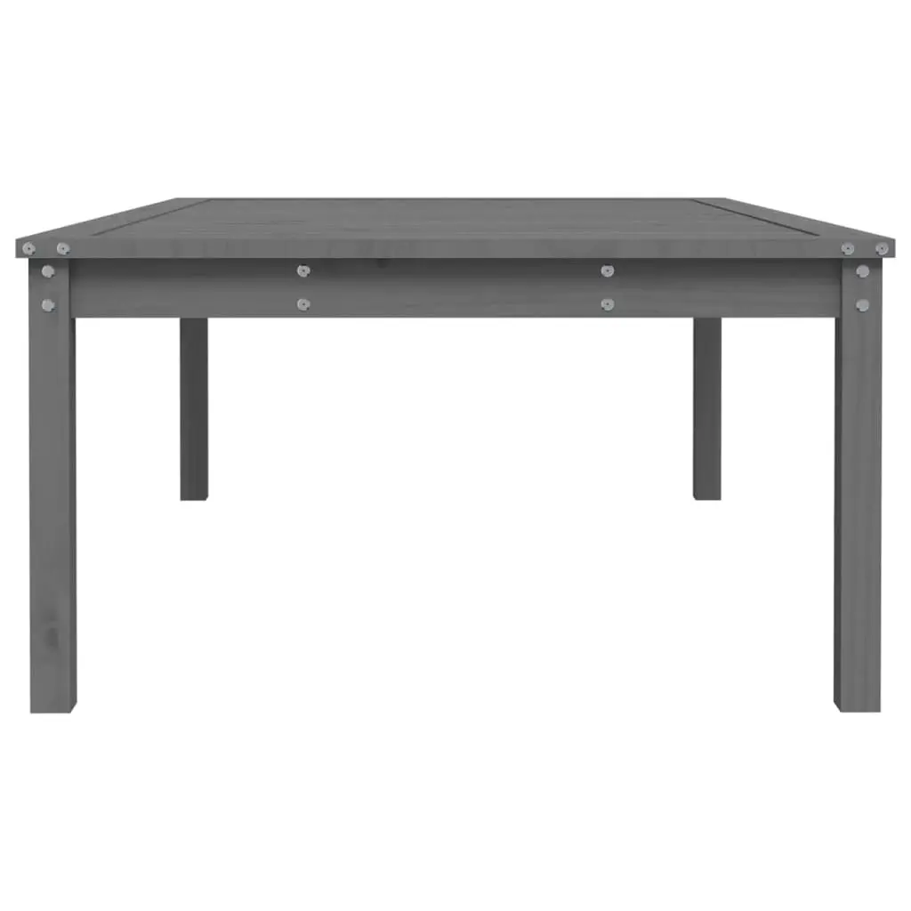 Garden Dining Table Outdoor Use Solid Wood Pine Grey 121x82.5x45cm