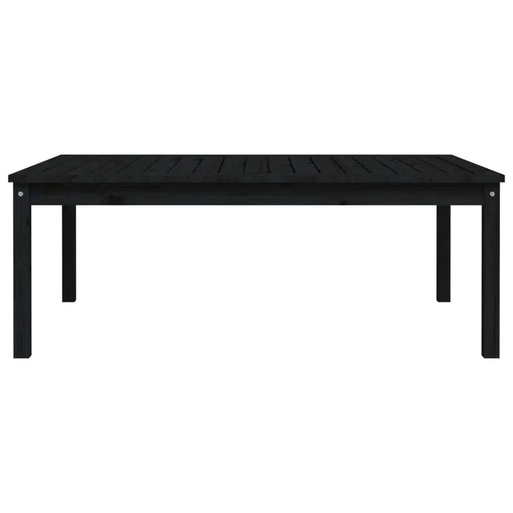 Garden Table Black Outdoor Furniture 121 x 82.5 x 45 cm