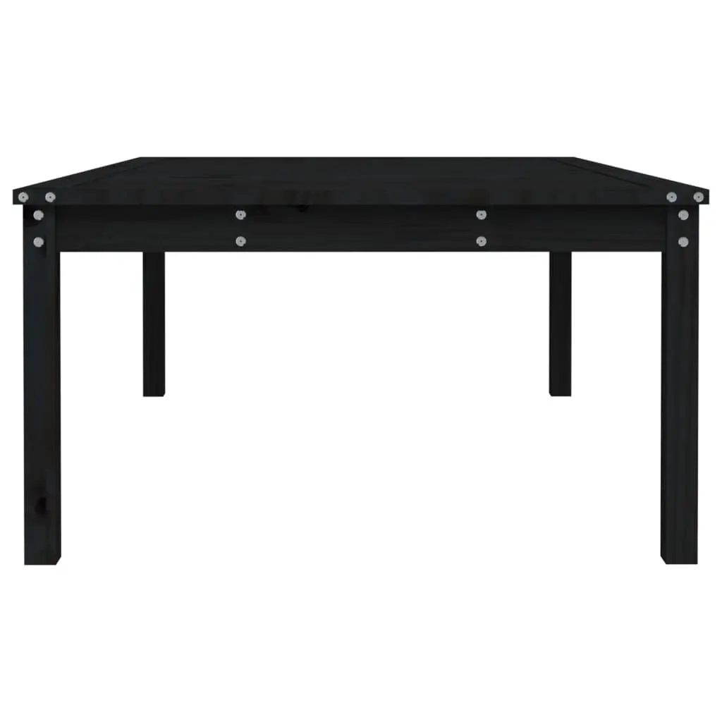 Garden Table Black Outdoor Furniture 121 x 82.5 x 45 cm