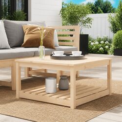 Outdoor Table 82.5x82.5x45cm - Solid Pine Wood Construction