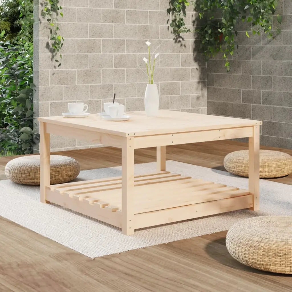 Outdoor Garden Table 82.5x82.5x45cm Solid Wood Pine Patio Dining Furniture