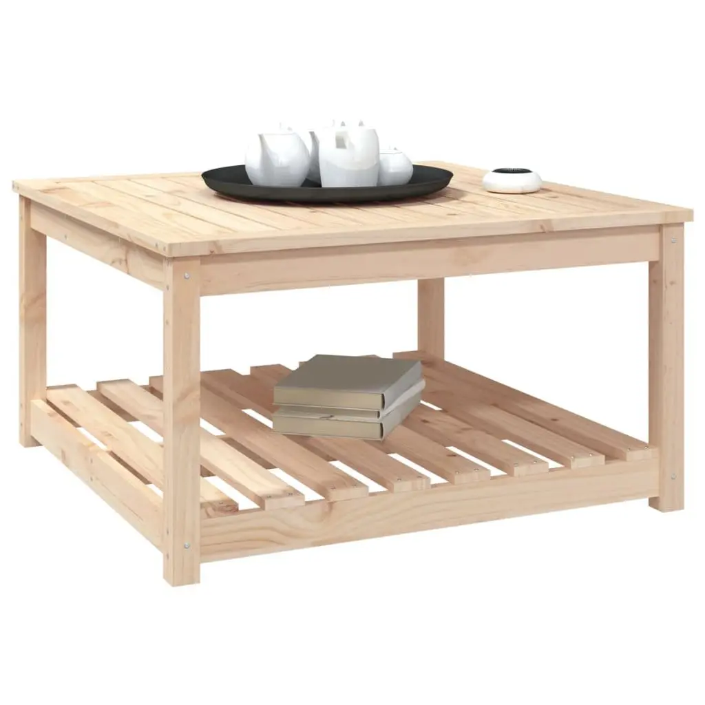 Outdoor Garden Table 82.5x82.5x45cm Solid Wood Pine Patio Dining Furniture