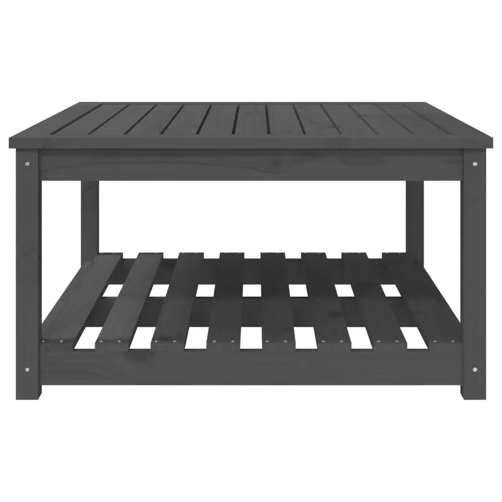 Grey Solid Wood Pine Garden Table