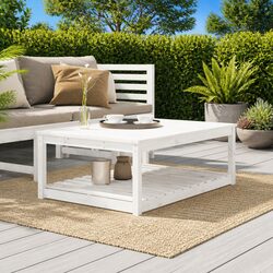 Specifications of White Solid Pine Outdoor Garden Table