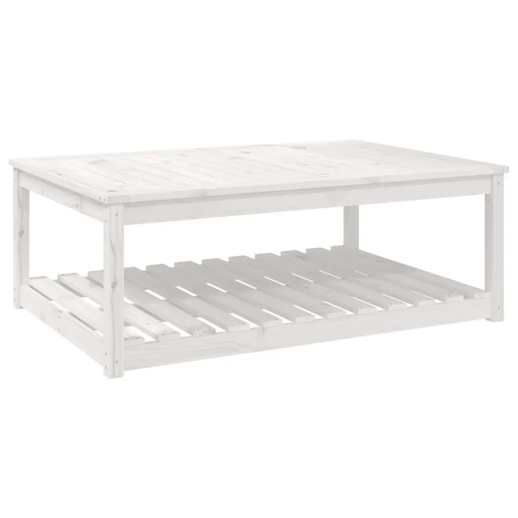 White Solid Pine Outdoor Garden Table