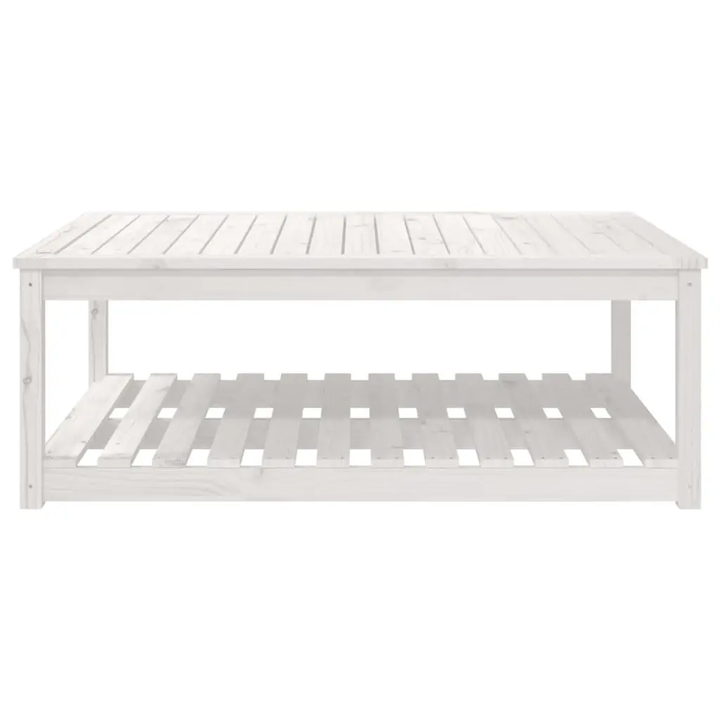 White Solid Pine Outdoor Garden Table