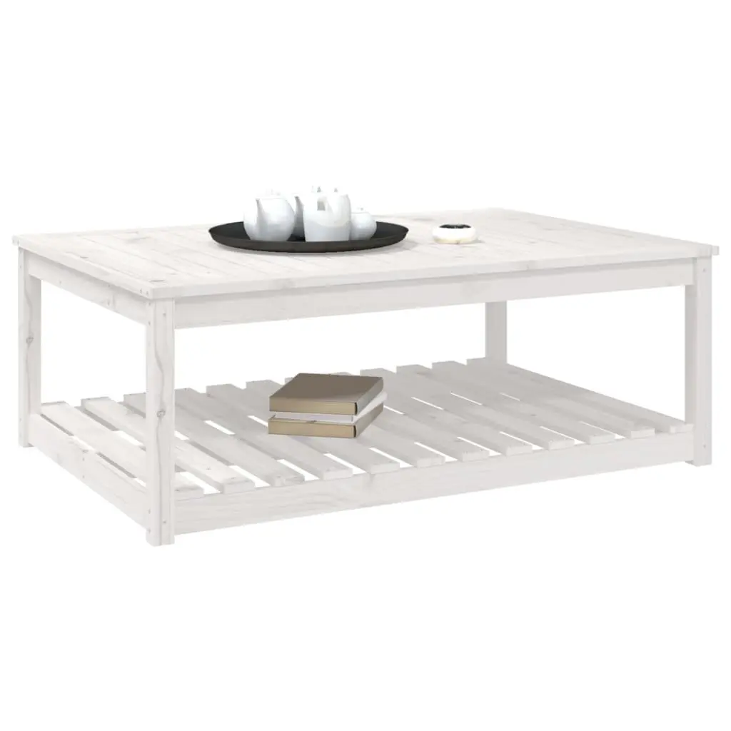 White Solid Pine Outdoor Garden Table