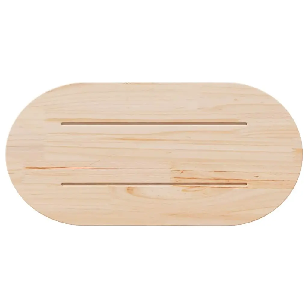 Solid Pine Oval Table Top 60x30x2.5 cm