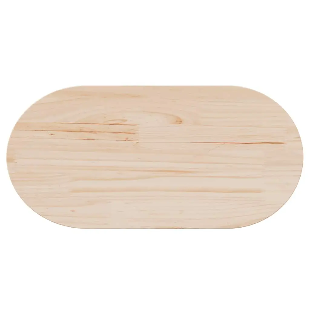 Solid Pine Oval Table Top 60x30x2.5 cm