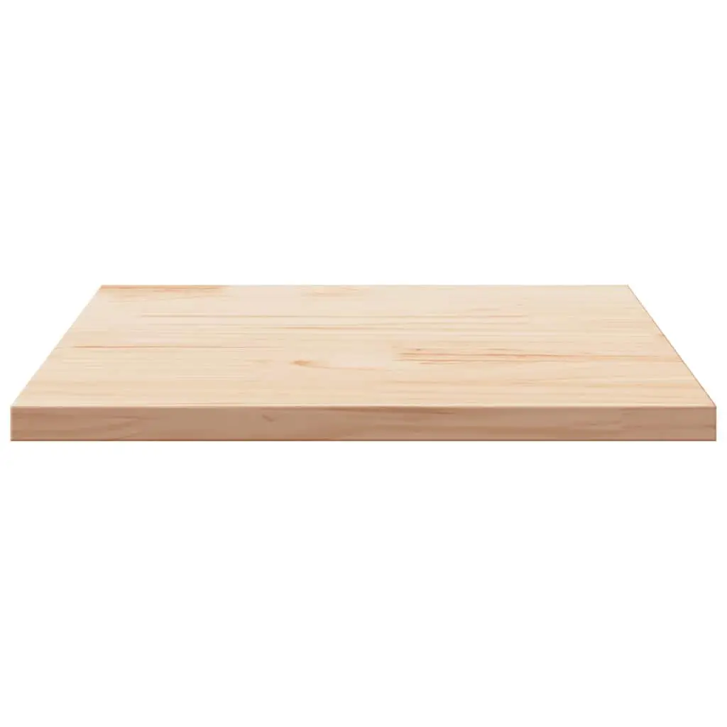 Solid Pine Wood Table Top 80x80cm Brown