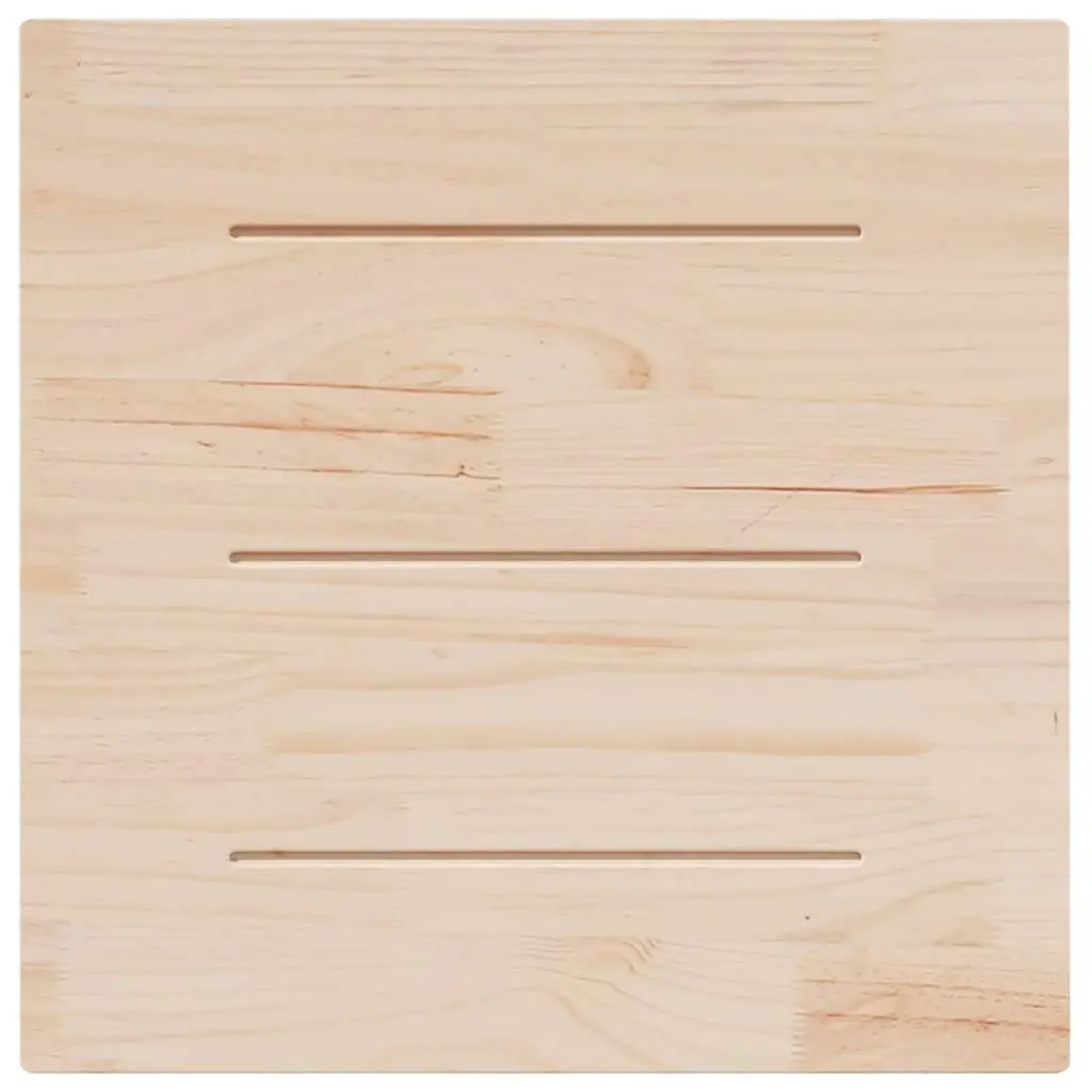 Solid Pine Wood Table Top 80x80cm Brown