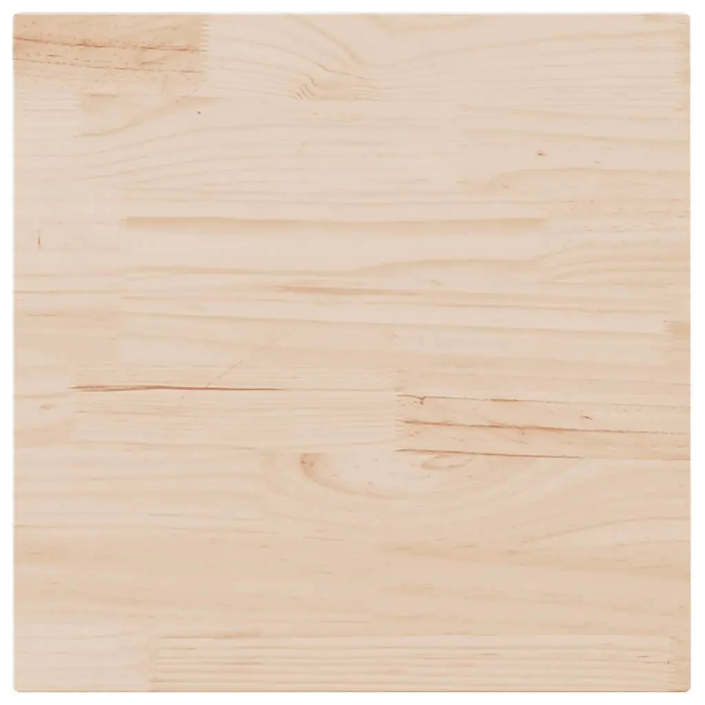 Solid Pine Wood Table Top 80x80cm Brown