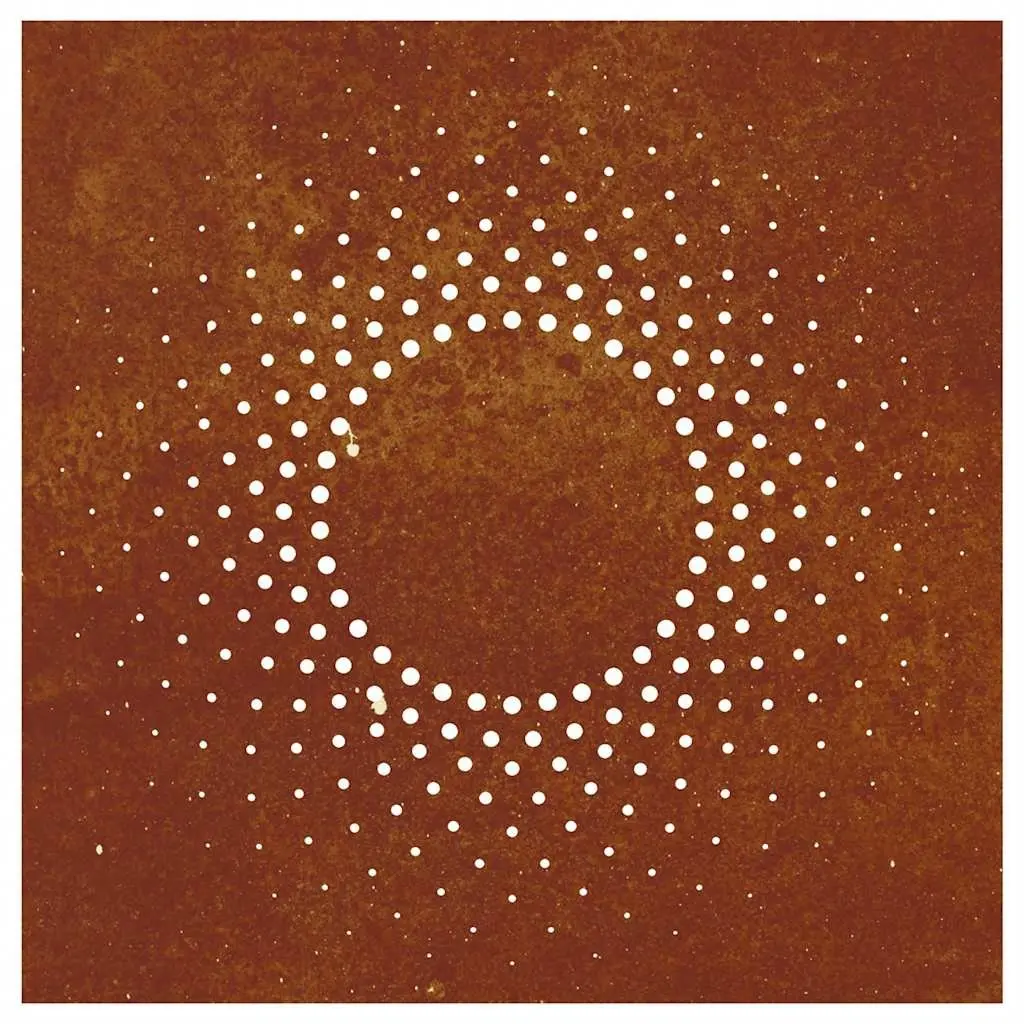 Garden Wall Art Decoration 55x55 cm Corten Steel Sun Design Outdoor Metal