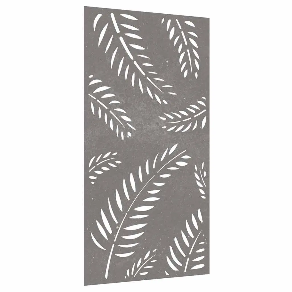 Garden Wall Art Decoration 105x55 cm Corten Steel Leaf Design Outdoor Metal