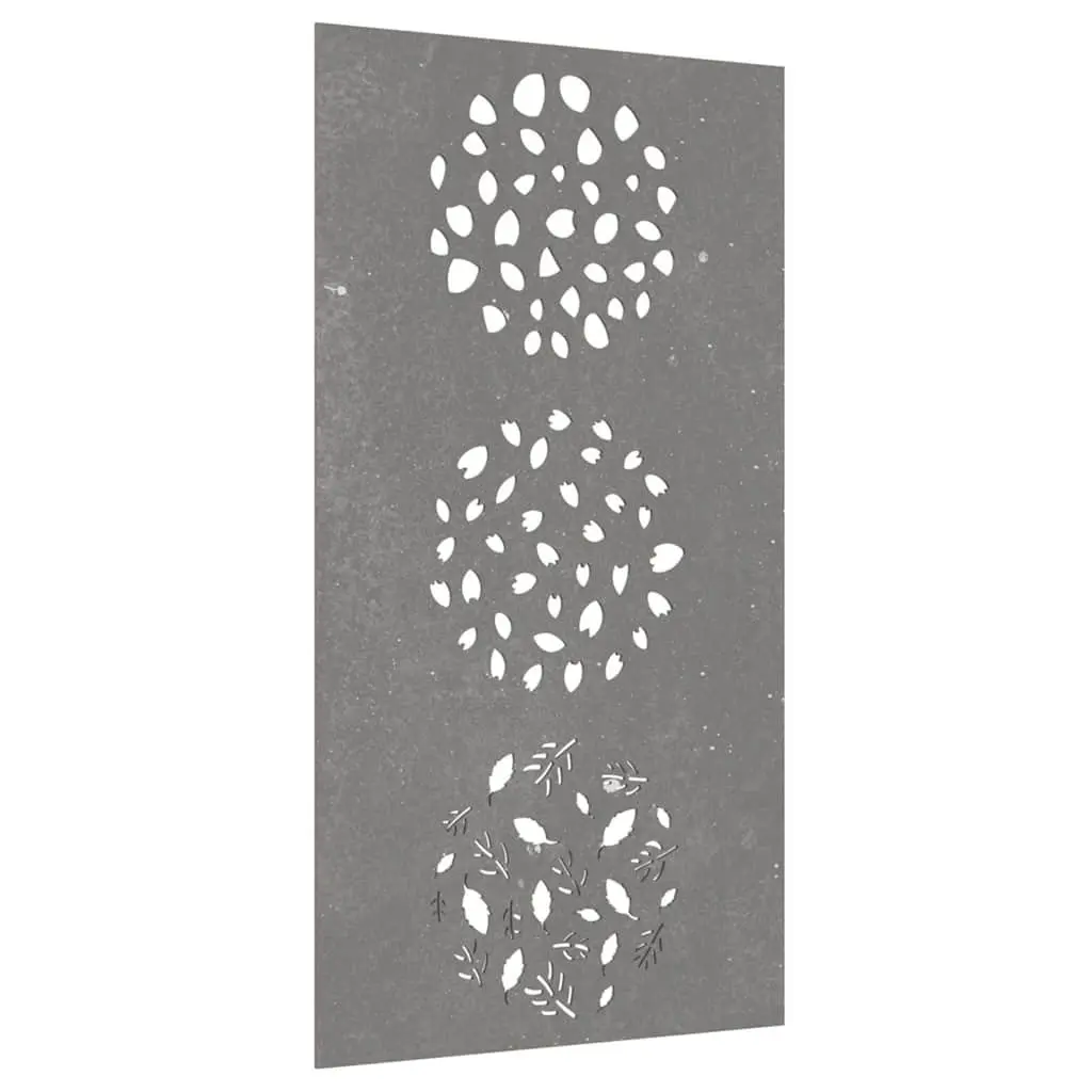 Garden Wall Decoration 105x55cm Corten Steel Leaf Design Outdoor Metal Art
