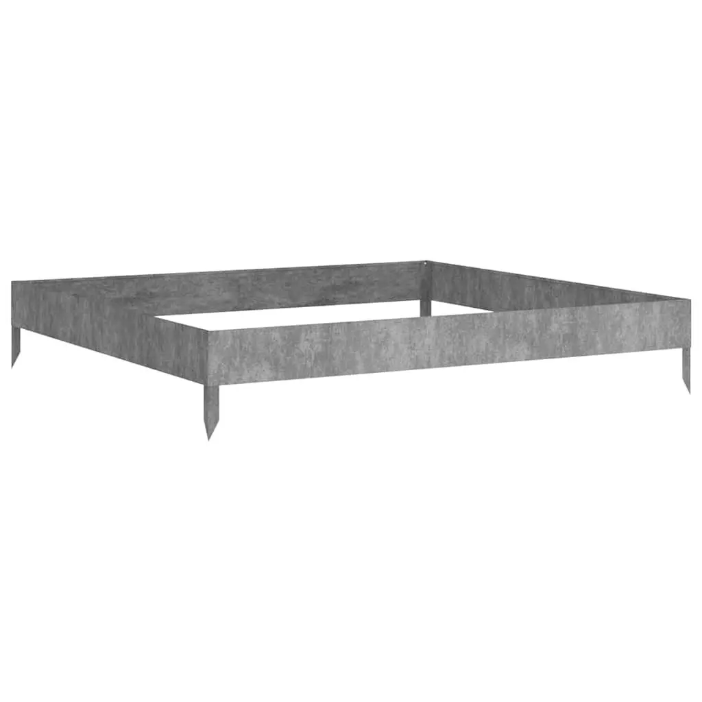 Garden Raised Bed Corten Steel Planter Box Outdoor 100x100x18.5cm