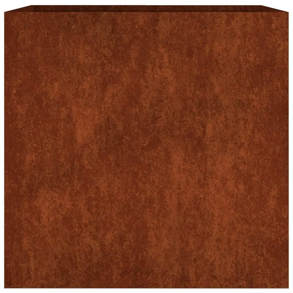 Corten Steel Planter Outdoor Garden Bed 40 x 41 x 40 cm