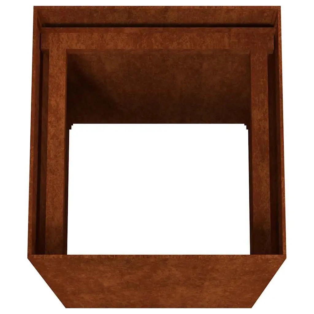 Corten Steel Planter Box 40x40x80 cm Raised Garden Bed Weathering Steel Outdoor