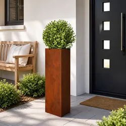 Garden Planter Specifications: 30x26x75cm Corten Steel