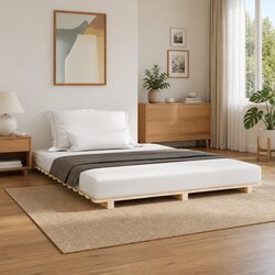 Specifications for Solid Pine Bed Frame 135x190 cm
