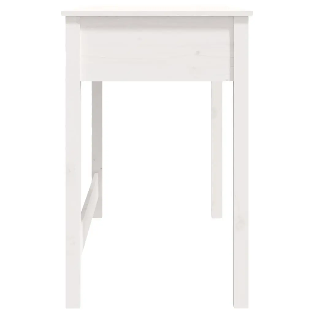 Solid Wood Pine Desk for Office Study White 100 x 50 x 78 cm