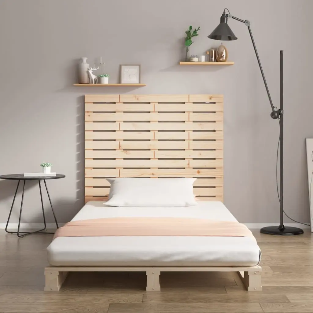 Wall Headboard 96cm Solid Pine Wood Bedroom Bed Header Brown