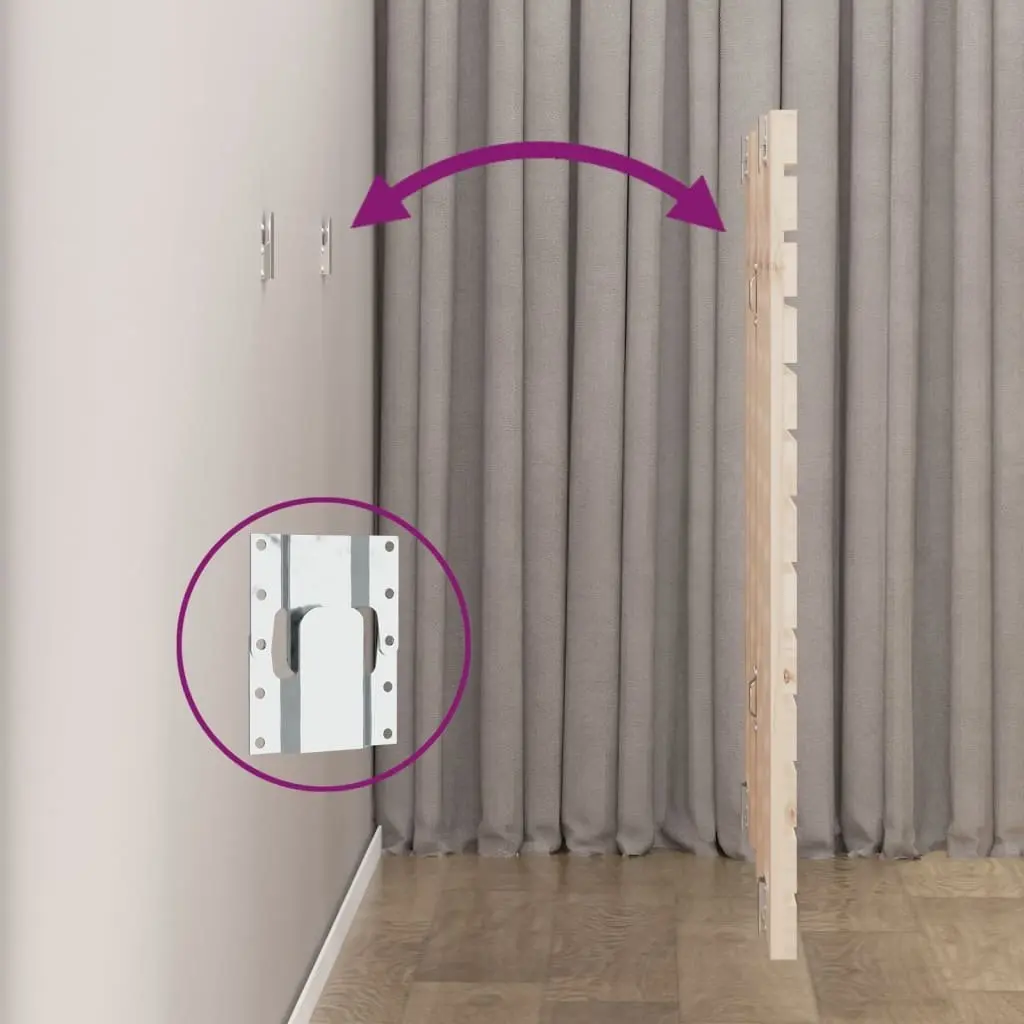 Wall Headboard 96cm Solid Pine Wood Bedroom Bed Header Brown
