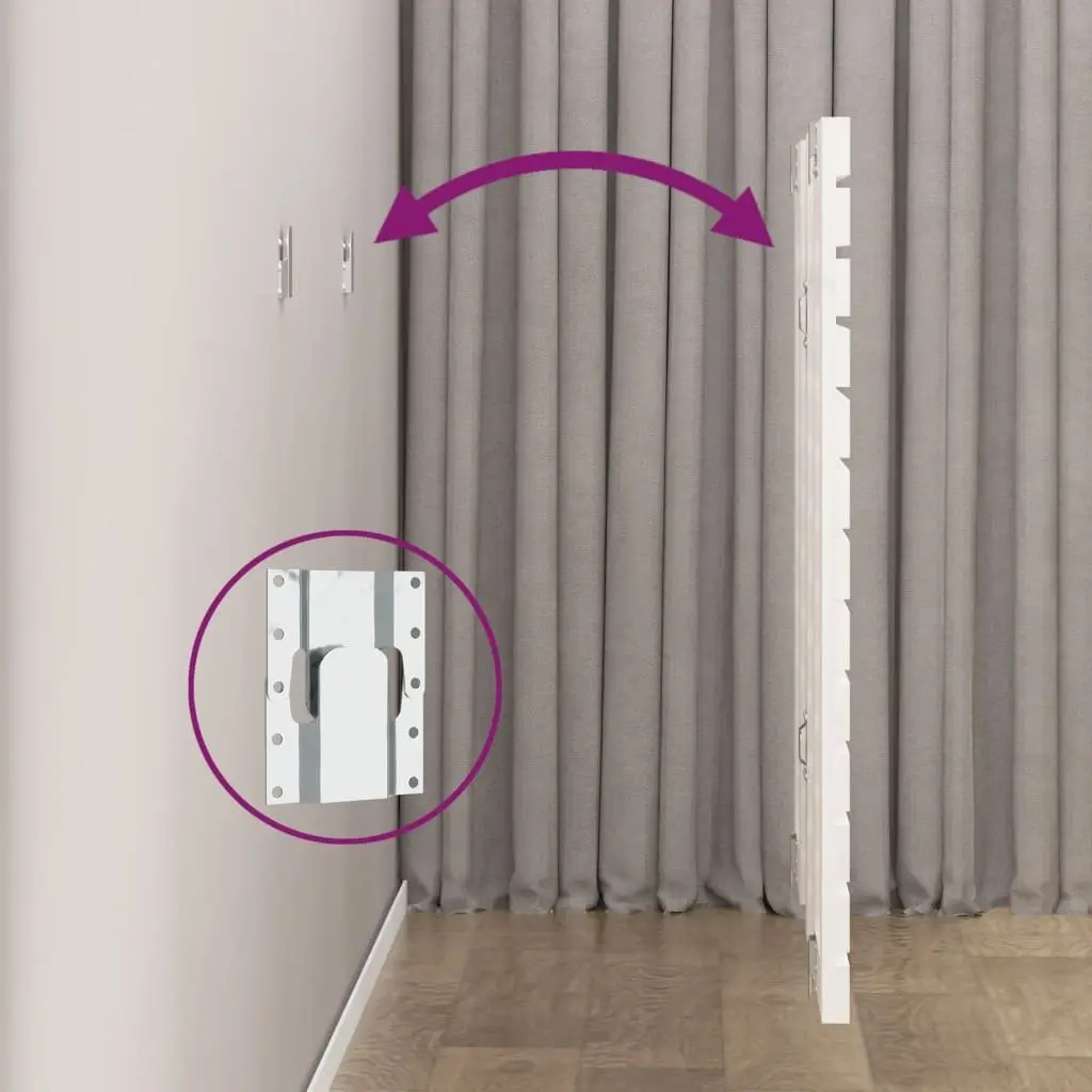 Wall Headboard White 156cm Solid Wood Pine Bedroom Bed Header Mount