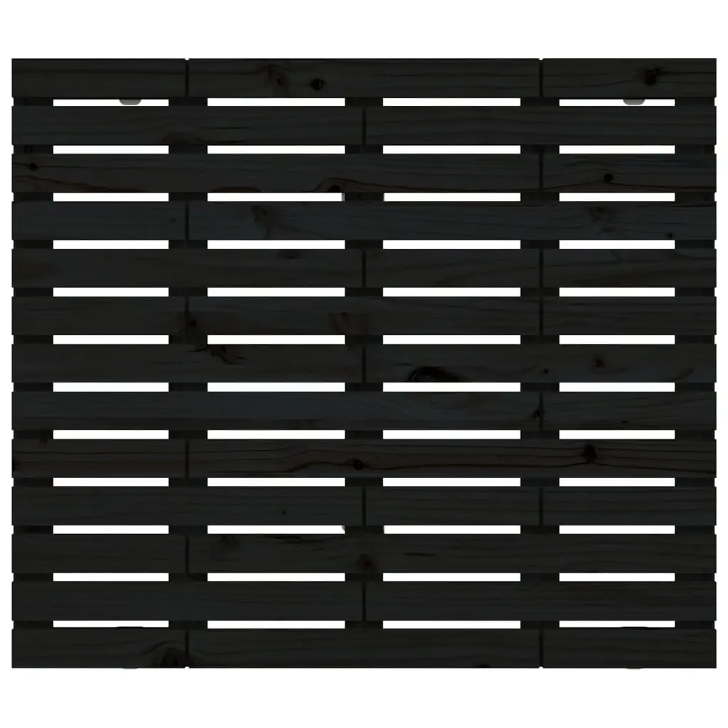 Wall Headboard Black 141cm Solid Pine Wood Bedroom