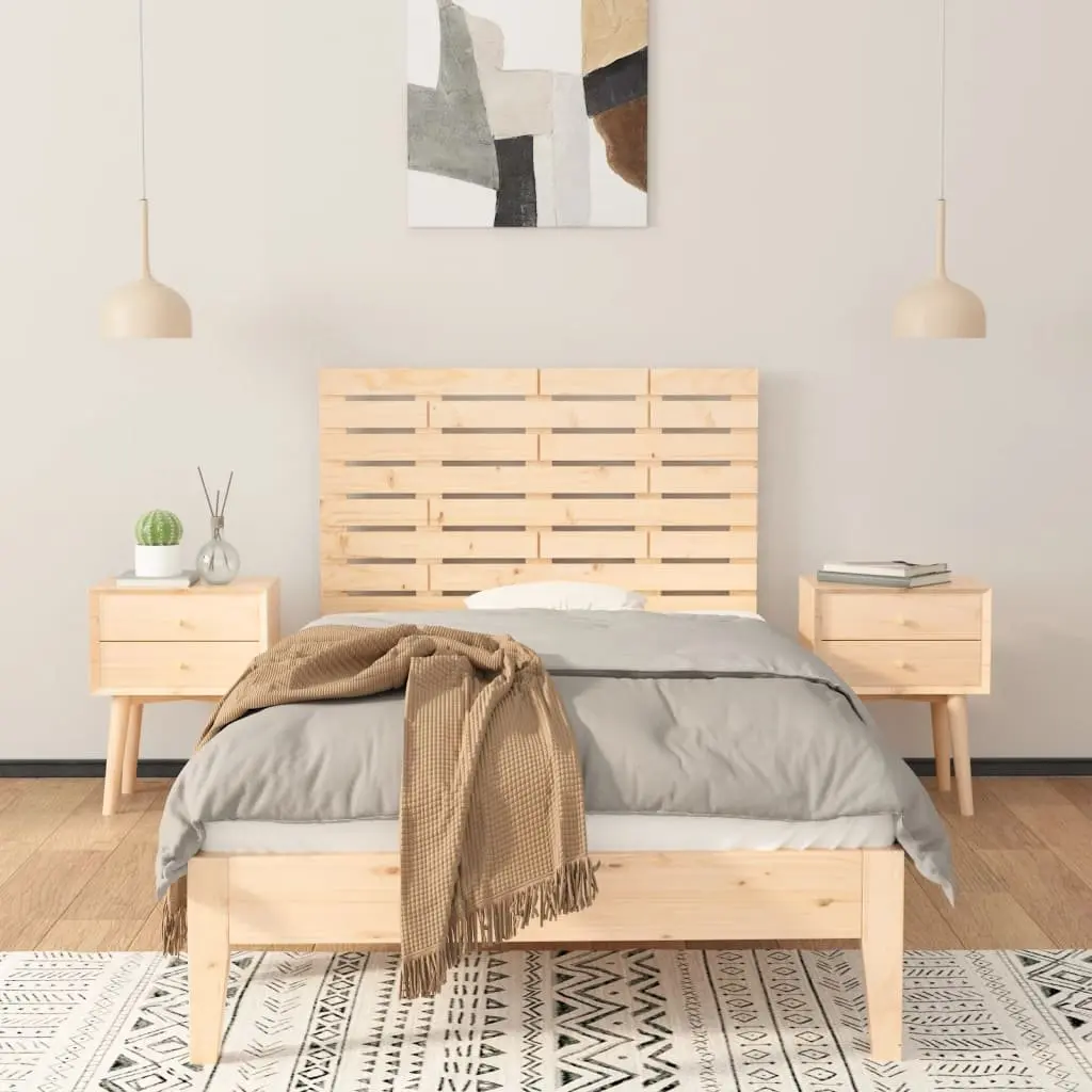Wall Headboard Bedroom 96 cm Solid Pine Wood Brown