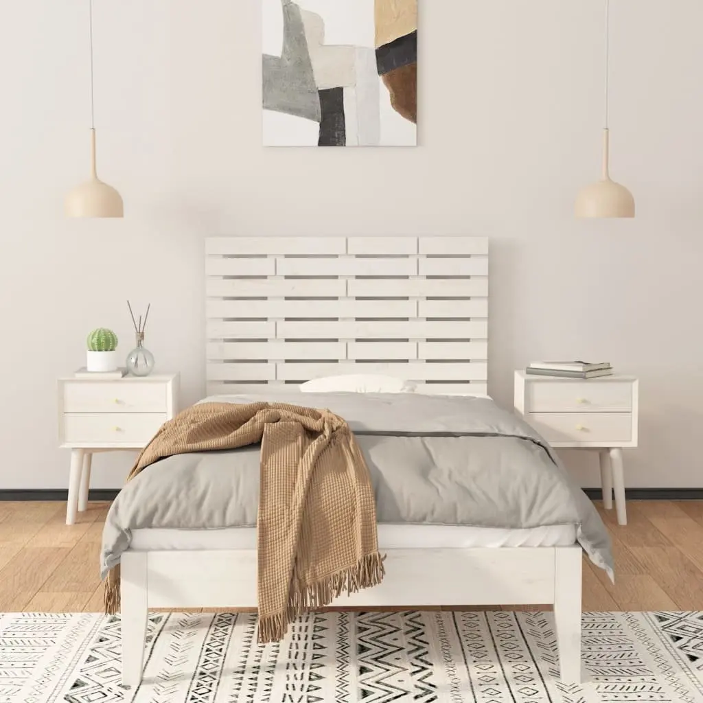 96cm White Solid Pine Wall Headboard