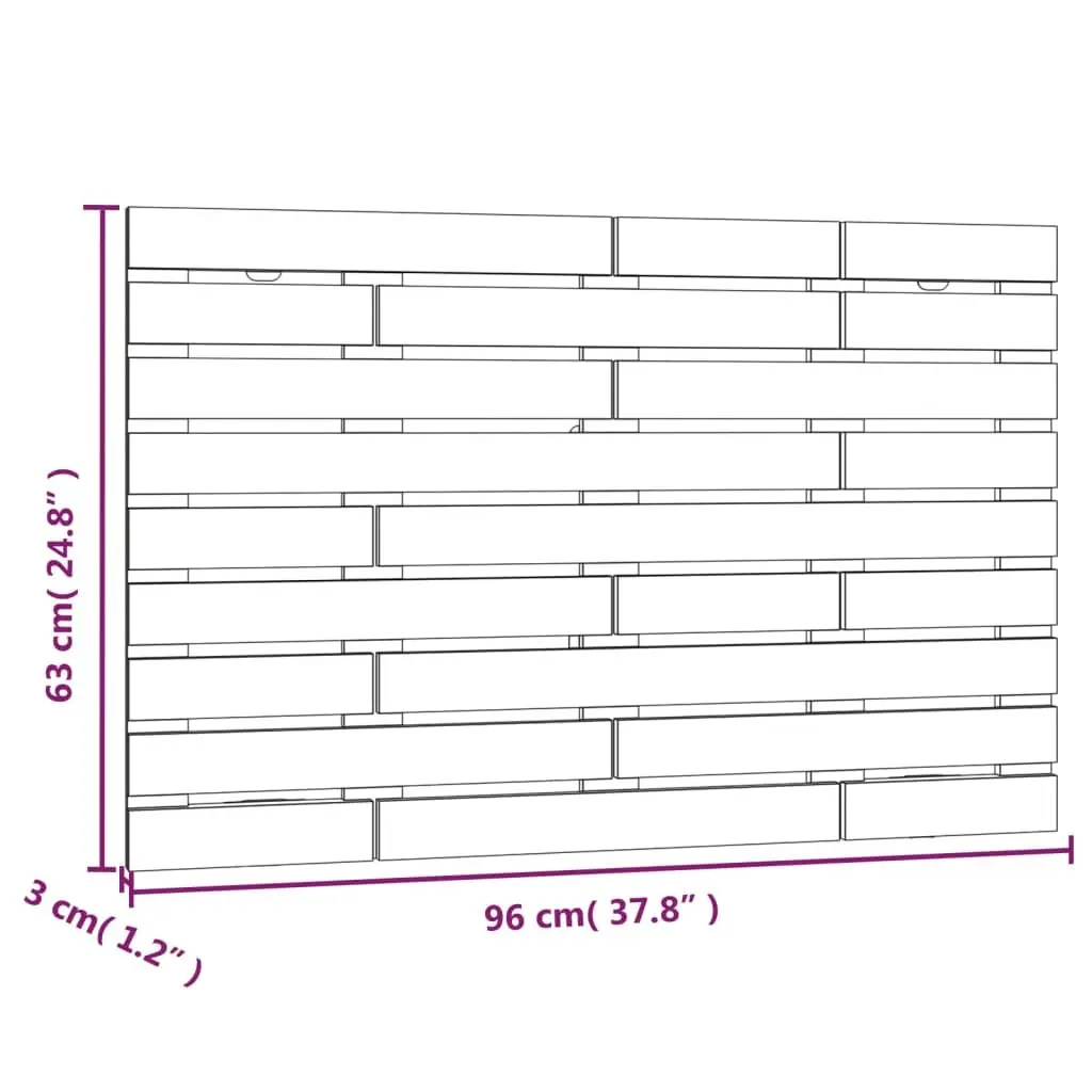 96cm White Solid Pine Wall Headboard