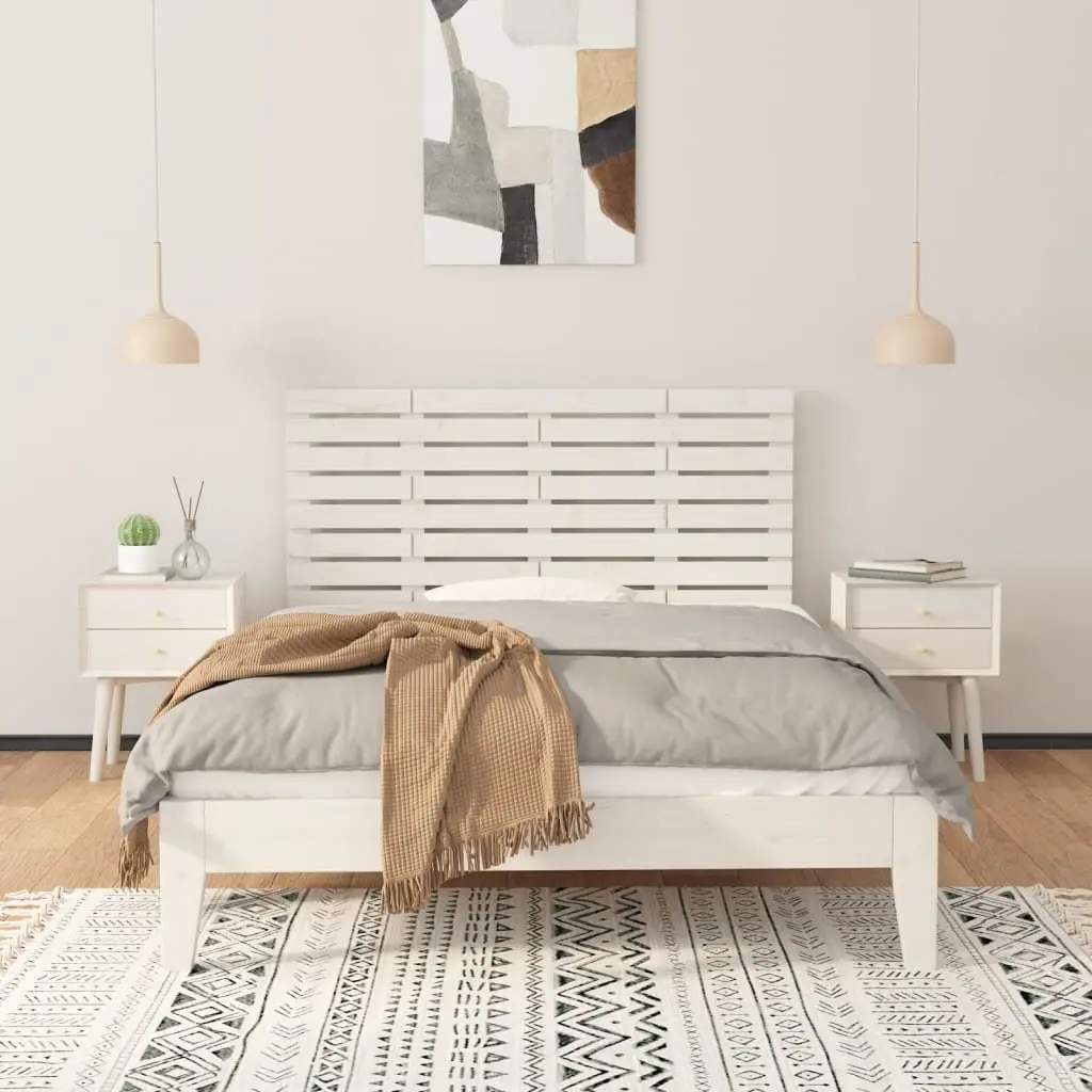 Wall-Mounted White Headboard 156cm